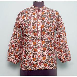 Vestidos Casuales de Oficina para Mujer, 100% Algodón, Hechos a Mano, Tejidos, de Verano y Primavera, Mini, Manga Larga, Cuello Redondo, Estampado Floral, Modernos y Holgados - Product Image 1