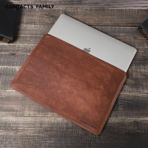 Waterproof Genuine Leather Durable Sling <b>Laptop</b> <b>Sleeve</b> for Men and Women Business Office Use LS-0291 - Product Image 6