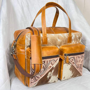 Bolsas de Pañales de Cuero Repujado de Gran Capacidad, Bolsas de Pañales Multifuncionales para Mamá con Bolsillos con Cremallera, Organizador de Viaje para Bebé - Product Image 4