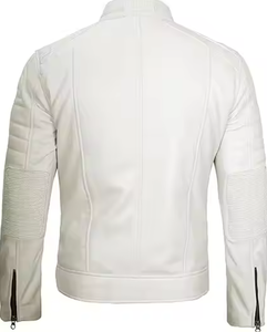 Chaqueta de Cuero Delgada para Hombre con Cuello Alto, Transpirable y Resistente al Viento, con Cierre Frontal de Tela No Tejida, Servicio OEM - Product Image 4