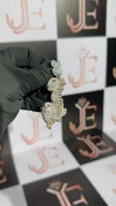 Colgante de Moissanita Estilo Hip-Hop Iced Out de Plata Esterlina 925, Joyería Elegante con Letra J para Raperos - Product Image 2