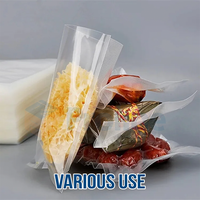 Bolsas de sellado al vacío de grado alimenticio transparentes de almacenamiento efectivo con diseño en relieve para un envasado de alimentos de calidad