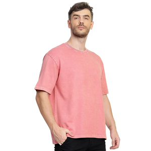 Camisetas de Hombre 100% Algodón, Color Rosa Claro, Último Producto, Top de Moda, Alta Calidad, Ropa de Verano - Product Image 1