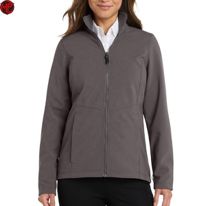 Women Softshell <b>Jacket</b> Full Zip Windproof Lightweight Outdoor Running Golf <b>Jacket</b> Plaid Pattern with Zipper Closure - Product Image 1