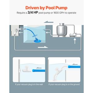 Pulitore Automatico per Piscina con Aspirazione Laterale, Aspirapolvere per Vasca Idromassaggio 12H - Product Image 5