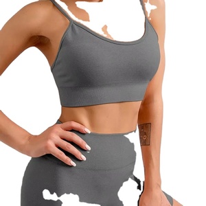 Ensemble de Yoga écologique d'été pour femmes respirant Gym entraînement soutien-gorge Shorts taille bout à bout levage sans manches fronde conception motif solide - Product Image 2