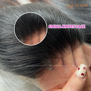 วิกผมคุณภาพพรีเมียม ผลิตสำเร็จรูป ถอนขนแล้ว ไม่ต้องใช้กาว ผมแท้ พร้อมยางยืด ปลายสีน้ำตาล 300 กรัม พร้อมเชือกผูกปิดผม - Product Image 2