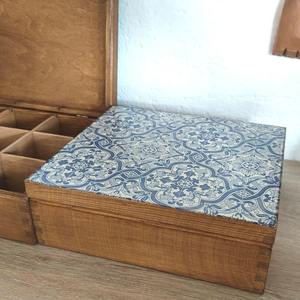 กล่องไม้พิมพ์ลายธีมทะเล กล่องใส่เครื่องประดับชายทะเล กล่องไม้พิมพ์ลาย กล่องเก็บของสำหรับตกแต่งบ้านริมชายหาด กล่องขายส่ง - Product Image 2