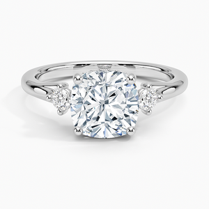 Anillo BOJ 078 con Corte Cojín, Plata 925, Halo de Diamantes, Anillo Solitario con Piedra de 2ct, Color D, VVS1, Moissanita, Certificado GRA, Precio Bajo - Product Image 1