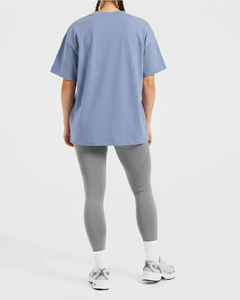 Camiseta de Verano para Mujer, Ligera, Transpirable, de Secado Rápido, Estilo Casual Urbano, Corte Regular, Hombros Caídos, con Logotipo Personalizado, Última Tendencia - Product Image 4
