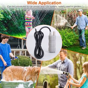 12V pompa ad acqua sommergibile 16,4ft Max sollevamento 1000L/H portata per irrigatori da giardino doccia per veicoli turistici (navi - Product Image 3