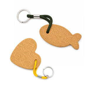 Custom Floating Cork Keychain Laser Engraved Logo Buoyant Natural Cork <b>Key</b> <b>Ring</b> Boat Marine Water Sports Gift - Product Image 3