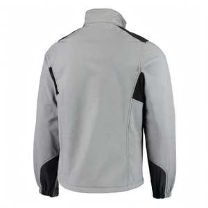 SPINE CRAFT Wholesale Soft Shell Winter Jacket Stand Collar Front Logo Warm Fleece Lining Waterproof Zipper <b>Windbreaker</b> for Men - Product Image 3