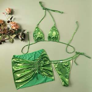 Conjunto de Bikini de Dos Piezas, Traje de Baño Ajustable, Elegante para la Playa, Piscina, Vacaciones de Verano, Esencial de Moda - Product Image 5