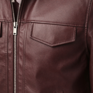 Genuine Sheep Skin <b>Men</b> Leather Jacket <b>Men</b> Slim Fit Regular <b>Coat</b> Custom Waterproof Eco-Friendly Breathable Windproof - Product Image 6