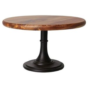 Best selling Round Wood Cake Black base Stand Handmade Pedestal Dessert Display <b>for</b> Wedding Birthday Party <b>Table</b> <b>for</b> hotel - Product Image 3