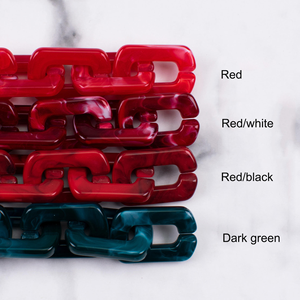 โซ่กระเป๋าอะคริลิกลายกระดองเต่าแบบเรโทร ขนาด 20*30 มม. ทำจากเรซิ่น - Product Image 3