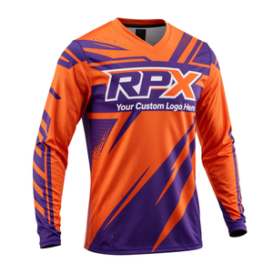 เสื้อเจอร์ซีย์มอเตอร์ครอส RPX แบบสั่งพิมพ์ลายตามต้องการ แขนยาว แห้งเร็ว สำหรับแข่งออฟโรด สีส้มม่วง - Product Image 2