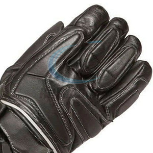 Comfortable Fit High Quality Stitching Breathable Leather Full <b>Finger</b> Motorbike Gloves Non-Slip Adjustable Wrist <b>Strap</b> for - Product Image 4