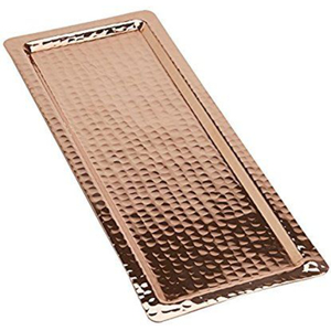 Bandeja Rectangular de Cobre Puro para Servir, Plato de Metal Grabado a Mano con Asas para Uso en el Hogar, Hoteles, Restaurantes y Servicios de Catering - Product Image 2