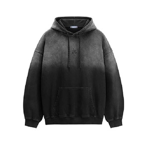 Sweat à capuche graphique pour homme, coupe oversize, effet délavé, motif graffiti, en molleton épais - Product Image 1