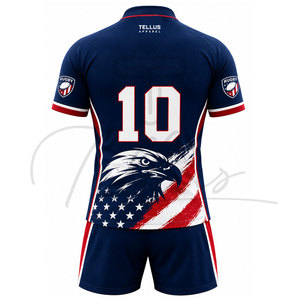 Meilleures ventes : Uniforme de rugby pour adulte, confortable, de haute qualité, 100 % polyester, manches courtes, sublimation personnalisable, séchage rapide - Product Image 2