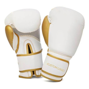 Guantes de Boxeo de Piel Sintética PU de Alta Resistencia, Color Blanco Dorado, para Entrenamiento de Combate, Tallas 10oz y 12oz, Duraderos, Ligeros y de Excelente Calidad, 2026 - Product Image 1