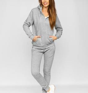 Women's <b>Pink</b> Solid Color Hooded Printed <b>Tracksuit</b> Full Sleeve Half-Zip Casual Jogger Pants Set Breathable 100% Cotton Winter - Product Image 3