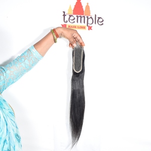 Extensiones de Cabello Humano Natural Indio 2*6 HD con Cierre, Ondulado Profundo 100% Natural, Doble Trama a Máquina, Sin Color, Sin Procesar - Product Image 1