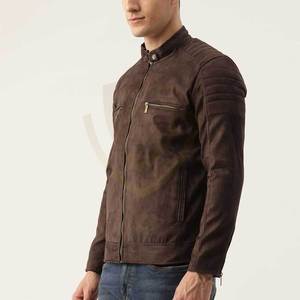 High Street Men's <b>Suede</b> Leather Winter <b>Jacket</b> OEM Service Breathable Quick Dry High Quality <b>Suede</b> Leather <b>Jacket</b> - Product Image 2