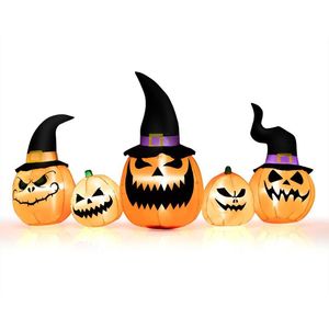 Decorazione gonfiabile da esterno per Halloween a forma di famiglia di zucche di 2,4 metri, impermeabile e illuminata a LED - Product Image 3