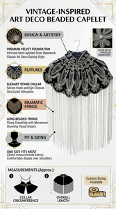 Black Embroidered Vintage Nylon Shoulder Cape Long Fringe Tassels Women Evening Party Collar Overlay Fashion Garment Accessory - Product Image 6