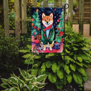 Bandera de jardín de Navidad de Shiba Inu, Bandera de buzón decorativa Multicolor y ilustraciones de Patio para patio y césped para macizos de flores - Product Image 2