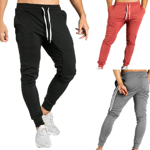 Top quality Factory wear 100% cotton Spandex Drawstring hot selling Waist <b>Slim</b> Fit Sports <b>Jogger</b> Pants for Men - Product Image 4
