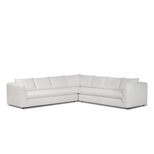 Ensemble de canapé sectionnel en forme de L moderne avec revêtement en tissu et pieds en plastique pour salon - Product Image 1