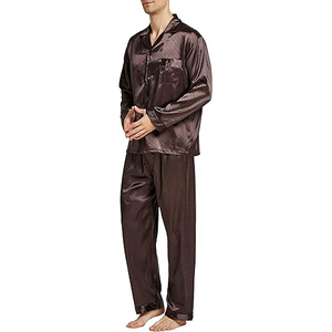 Premium Lounge Wear <b>Men</b> Night Suit Short Sleeve Crew Neck Shorts <b>Set</b> Elastic Waist Soft Breathable Lightweight Summer <b>Pajamas</b> - Product Image 2