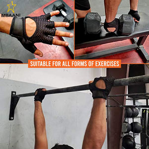 Guantes Ventilados para Levantamiento de Pesas con Muñequeras para Ejercicio en Gimnasio, Levantamiento de Pesas, Dominadas - para Hombres y Mujeres - Product Image 6