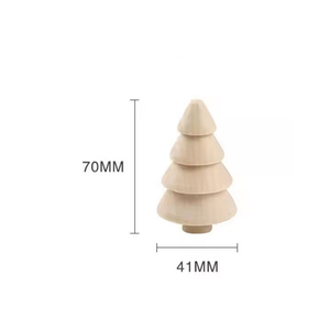 Mini DIY Unfinished Wooden <b>Xmas</b> <b>Tree</b> Figures for Kids Arts and Crafts Porject Home Christmas Decoration - Product Image 2