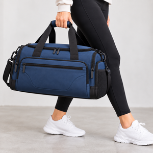 Bolsa de Viaje Personalizada Azul Marino, Bolsa Deportiva de Gran Capacidad, Bolsa de Gimnasio con Múltiples Bolsillos, Bolsa de Fin de Semana, OEM ODM - Product Image 2