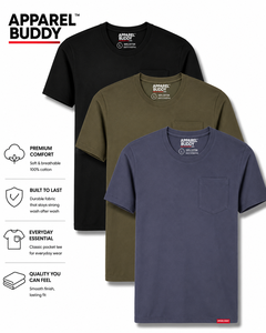 เสื้อยืดแขนสั้นผู้ชายแบรนด์ AMY ผ้าฝ้าย 100% ทรงปกติ รับสกรีนโลโก้ ขายส่ง - Product Image 1