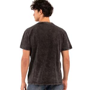 T-shirt Premium Homme Délavé à l'Acide 250 GSM Coton Lourd Effet Vieilli Vintage Streetwear Tee OEM Marque Privée Usine - Product Image 3