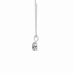 จี้เพชรทรงกลมมารีน่า 1 เม็ด ประดับเพชรในทองคำขาว 18K พร้อมจำหน่าย - Product Image 6