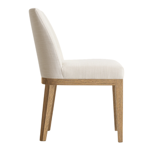 Silla de Comedor Tapizada, Asiento y Respaldo Color Marfil, Estructura de Madera Resistente con Diseño de Patas Cónicas - Product Image 2