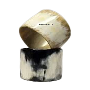Accesorios de Comedor Ecológicos Hechos a Medida, Anillos para Servilletas de Cuerno Animal Pulido Hechos a Mano con Patrones de Grano Natural - Product Image 6