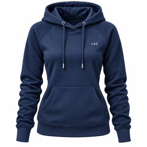 Sudadera con Capucha Extra Grande Personalizada para Mujer, Corte Holgado, 100% Algodón Felpa, Hombros Caídos, Estilo Urbano Ecológico para Invierno - Product Image 1