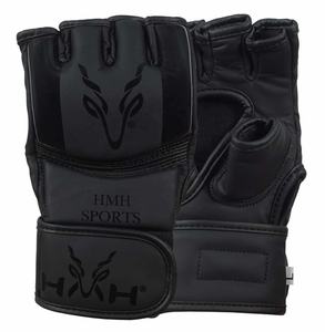 ถุงมือชกมวยครึ่งนิ้วสำหรับผู้ใหญ่6oz หนัง PU หนังวัวสำหรับ MMA คิกบ็อกซิ่งศิลปะการต่อสู้กรงฝึกโลโก้ออกแบบได้ตามต้องการ - Product Image 3