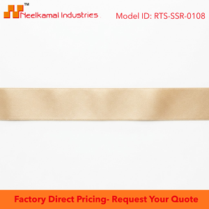 25mm Champagne Pale Gold Single Face Satin Ribbon Manufacturer 5 Rolls x 8 Meter for Luxury Wedding Decor Hotel Gift <b>Bows</b> Bulk - Product Image 6