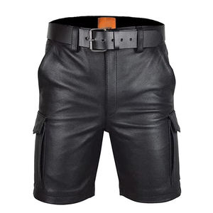 Pantalones Cortos de Cuero Genuino para Hombre, Personalizados con Logotipo, Estilo Holgado, Precio al por Mayor, Ligeros, Bajo MOQ, Ropa Exterior para Adultos - Product Image 1