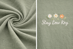 Custom Printed Minimalist Quote T Shirt Stay Low <b>Key</b> Graphic Tee Unisex Cotton Casual Short Sleeve OEM ODM Wholesale Apparel - Product Image 2