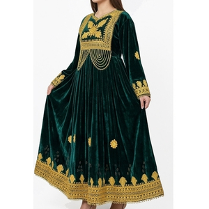 Vestido Afgano Étnico Multicolor, Hecho a Mano por los Kuchi, Tradicional, Bordado, Largo, Cultura Pashtun - Product Image 4